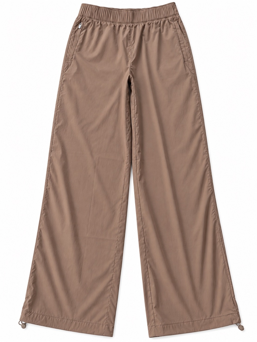 Athleta Rise Pant XS Brown Taupe Wide Leg Water Repellent NWT
